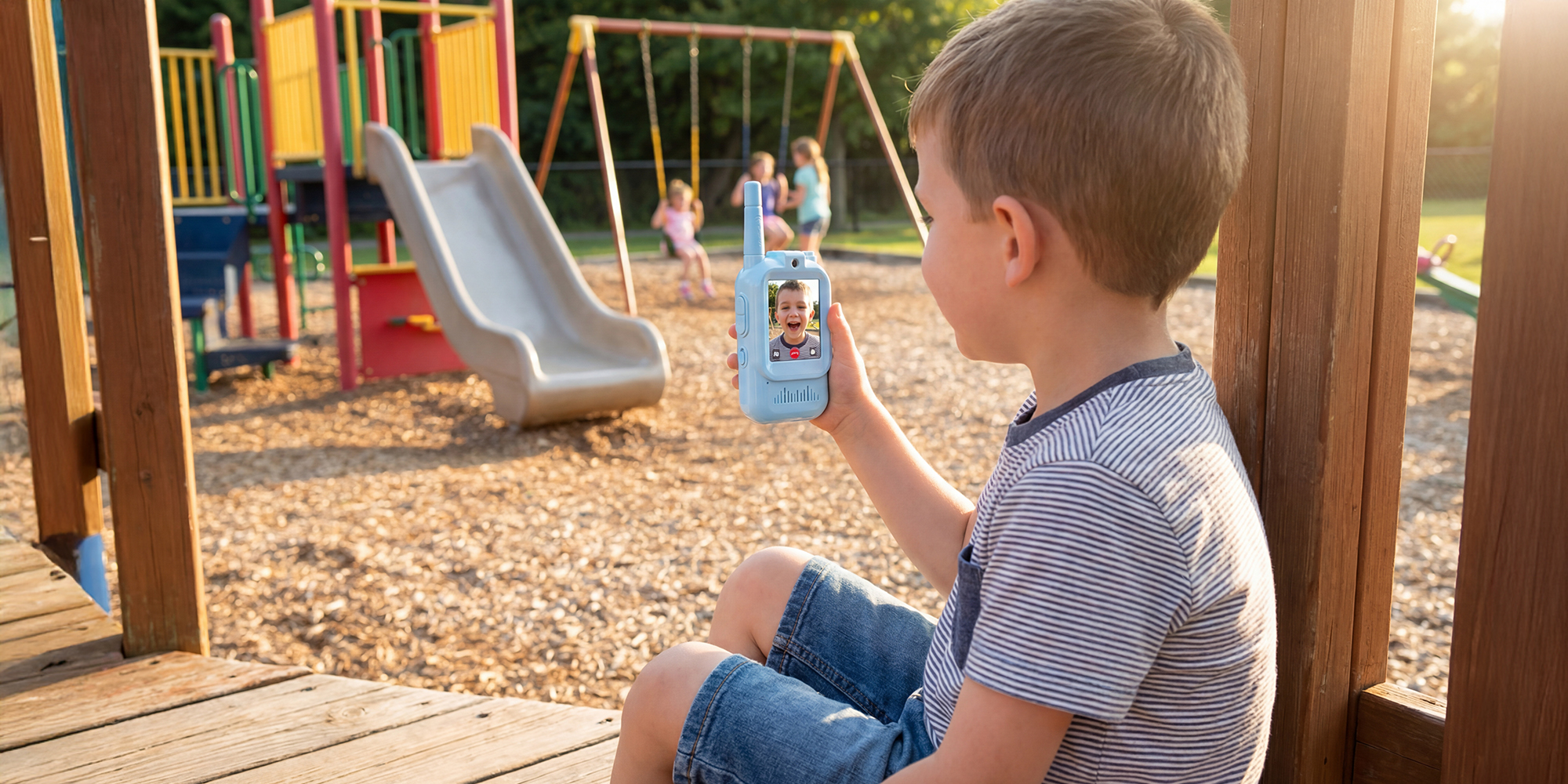 Krótkofalówka wideo Redleaf walkie-talkie WT2 - niebieska, niebieska